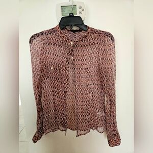 Joe's jeans silk shirt, sz S